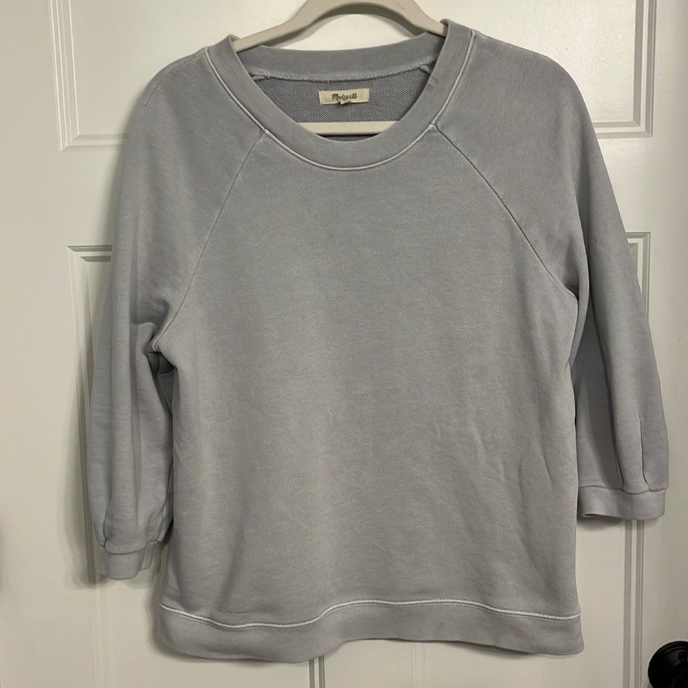 Madewell 3/4 sleeve lightweight sweatshirt XS